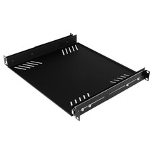 19 Inch Sliding Rack Tray Heavy Duty Steel Black 483Mm Universal Fixing Points picture