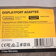 StarTech.com DP2HDMI2 DisplayPort Male to HDMI Female Adapter Latching Black picture