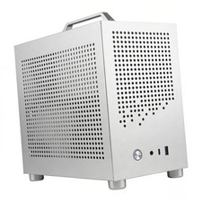 SKTC A17 Mini ITX Computer Case for SFX PSU and ITX Motherboard, Silver/Black picture