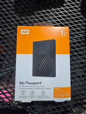 WD My Passport 1TB Portable External Hard Drive USB 3.2 Black - New Sealed picture