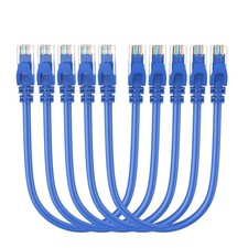CableCreation Cat 6 Ethernet Cable 5 Pack 1ft, Internet [5-PACK] 1 FT, Blue  picture