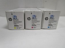 HP 305A Cyan Yellow Magenta Toner LaserJet Pro 300 M351 400 M451 LOT OF 3 SEALED picture