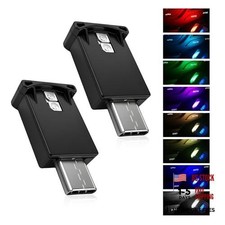 Sun Walker 2 PCS USB Type C LED Ambient Light, 8 Colors RGB Car Ambient Lights picture
