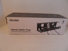 Delamu 2 Pack Metal Cable Tray Home & Black  - No Hardware - NEW picture