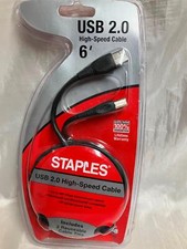 Staples USB 2.0 High Speed Cable 6' NIP picture