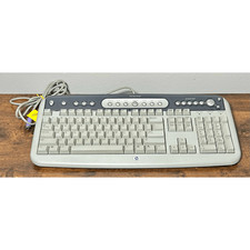 Vintage HP 5185-1596 Internet / Multi-Media Keyboard PS/2 Slim Gray picture