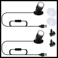 Compact 5V USB Mini Spotlights for Displays – 2-Pack Dimmable Accent Lights picture
