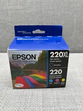 Genuine Epson 220XL Black + 220 Cyan Magenta Yellow Ink Cartridges Exp 11/2026 picture