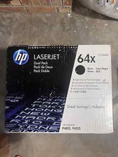 New Genuine HP 64X Black Dual Pack High Volume Toner Cartridges CC364XD picture