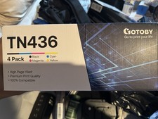 Gotoby TN-436 Black Extra High Yield Toner Cartridge 4 Pack picture