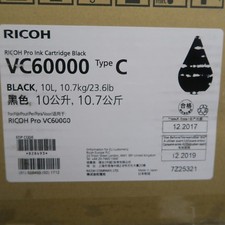 Black Pro Ink Cartridge 10L RICOH VC60000 Type C Fresh Stock December 2019   picture