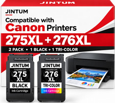 2 Pack PG-275XL CL-276XL Ink Cartridges For Canon PIXMA TS3522 TS3722 TR4722 picture