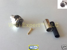 1 x Straight F TV Male Crimp for RG58 RG142 RG400 LMR195 cable RF Connector USA picture