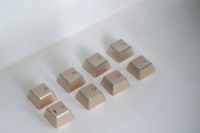 Aluminum Alloy Shine Through Translucent Gaming Metal Mechanical Keycaps For picture
