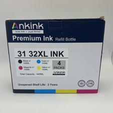New Ankink 31/32XL Ink 4 Packs Refill Bottle picture