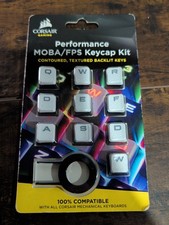 CORSAIR Performance MOBA/FPS Keycap Kit Backlit Textured White CH-9000233-NA picture