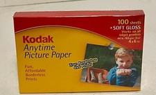 Kodak Anytime Picture Paper 4x6 Soft Gloss Borderless 44# - 100 Sheet Pack NEW picture