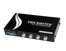 4x1 or 1x4 Bi-Directional 4 Port VGA SVGA HD15 Video Switch Switcher Selector picture
