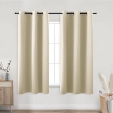  Light Kitchen Curtains,Blackout Grommet Tier 34