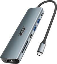 Acer USB C Hub, 7 in 1 Multi-Port Adapter for Laptop/Mac Type C Devices picture