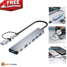 Aluminum 7-in-1 USB C Hub: Lightning-Fast 5Gbps Data Transfer, Compact & Durable picture