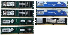 [Lot of 7 Vintage Desktop RAM] Kingston HyperX DDR2 + Transcend DDR2 and DDR1 picture