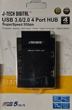 J-Tech Digital USB 3.0 4-Port With 5GHZ Super Speed Hub With Power Adapter Compl picture