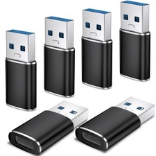 6 Pack USB C Female to USB Male Adapter, Type C to USB A Charger Cable Conver... picture
