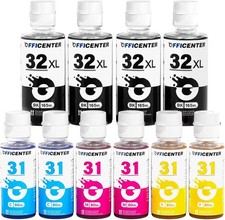 10 Pack 32XL Black Ink Bottle, 31 Ink Bottle Set Compatible For HP Smart Tank picture