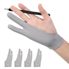 4 Pack Two-Finger Artist Glove for Drawing Tablet Graphics Painting Gloves picture
