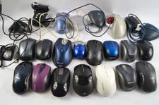 LOT (21) LogiTech MicroSoft Wireless Wired Mouses Mice Mixed Lot No Dongles GRG picture