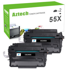2pk Ce255x 55x Toner Compatible with Hp Laserjet MFP M525DN M525F M521DN P3015X picture