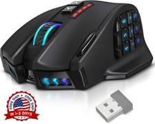 Ratón para juegos RGB, 16.000 DPI, Ergonómico, batería de 70 horas (negra) NUEVO picture