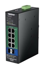 TRENDnet TI-PG103i 10-Port Industrial Gigabit L2 Managed PoE+ DINRail Switch  picture