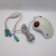 Logitech TrackMan Marble+ T-CL13 Trackball Mouse, PS/2  To USB Ada pter Cable  picture