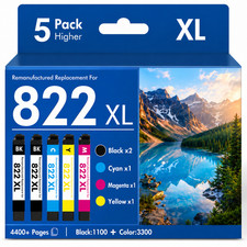 822xl 5PK Replacement Workforce Pro WF-4720 WF-4730 WF-4740 EC-4020 EC-4 picture