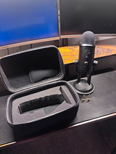 Blue Yeti Black USB Desktop Condenser Microphone w/ Stand Hard Case Mute picture