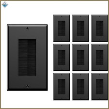 10-Pack Brush Wall Plates for Concealing Wires, Perfect for Home Theater Systems picture