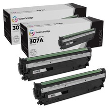 LD 2PK CE741A fits with HP 307A Black Toner Cartridge LaserJet CP5225 CP5225dn picture