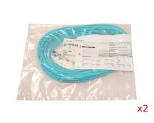 Lot of 2 LC Duplex to MTRJ Fiber Patch Cable 50/125 OM3 20M Tyco PN2-1907136-0 picture