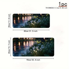 1pc of a Large Mouse Pad Featuring Glowing Fireflies by The Water'S Edge - a R picture