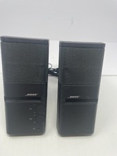 Bose MediaMate Pair of Computer Speakers Black Untested No AC Adapter READ picture