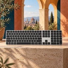 Apple Magic Keyboard Touch ID Numeric Keypad USB-C Black MXK83LL/A Open Box picture