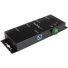 StarTech Rugged 4 Port Industrial USB 3.0 Hub Rack Mountable ST4300USBM picture
