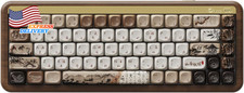 Mechanical Gaming Keyboard with Walnut Wooden Case with PBT Dye-Sub Keycaps picture