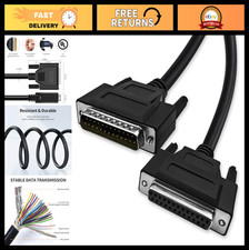 25 Pin DB25 Serial Cable 3.3ft Straight Through, Double Shielded, Female to Male picture