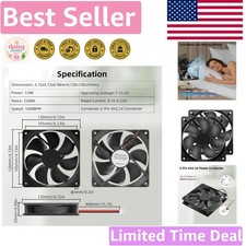 Versatile 120mm Cooling Fans 2-Pack - 12V DC, Quiet Operation, Easy to Install picture