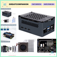 M.2 NVMe M-Key PoE+ Hat for Raspberry Pi 5 with Active Cooler & Aluminum Case - picture