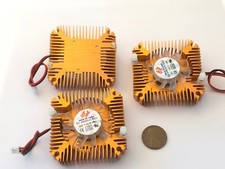 3 Pieces copper 12v 55mm 2PIN Aluminum Cooling Fan Heatsink Cooler VGA CPU picture