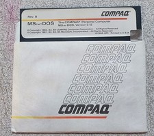 Vintage Compaq MS-DOS Ver 2.12 Rev B 5.25